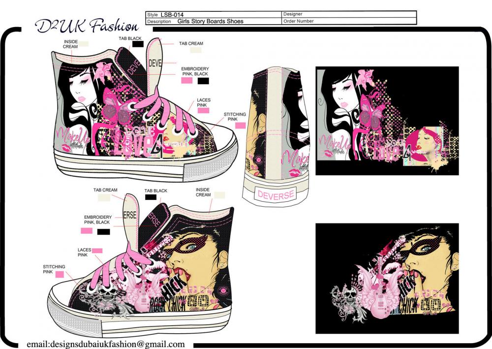 GIRLS STORY BOARD SHOES 3-